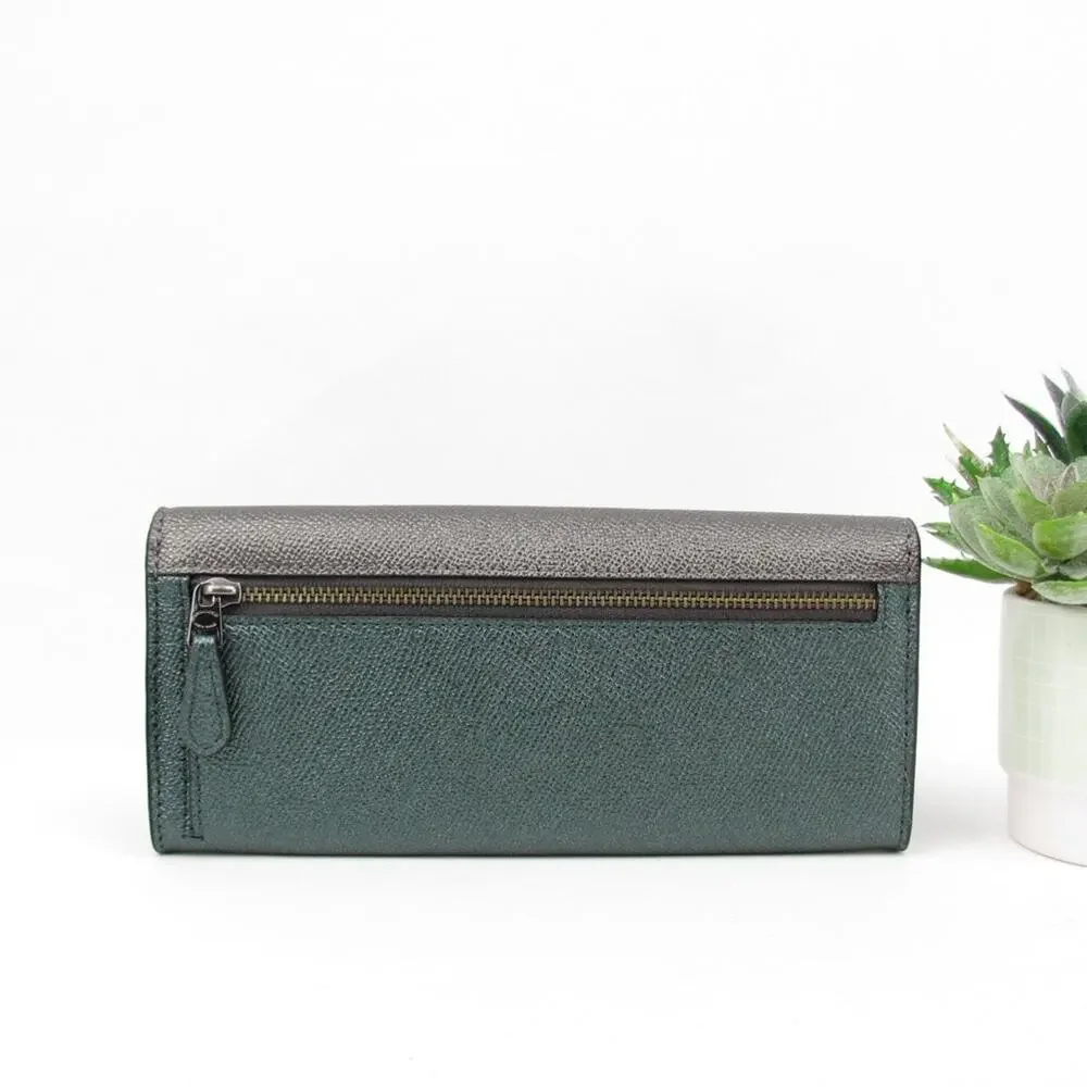 Coach Super Rare Color Soft Wallet In Colorblock